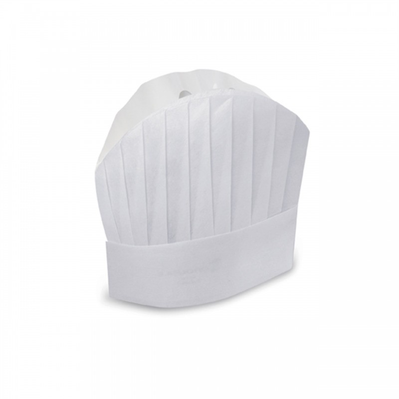 Grand Chef - Cappello carta monouso cm. 30 - Bianco - 20 pezzi
