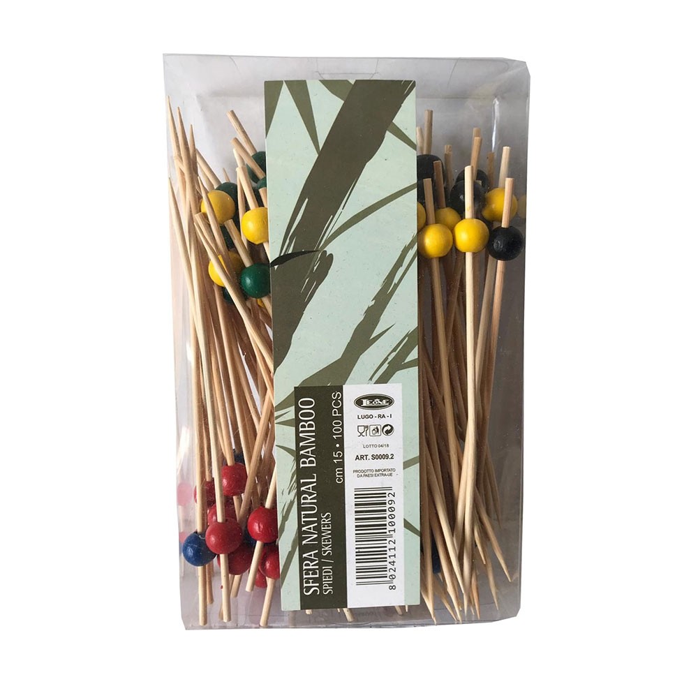 Spiedini Sfera Natural Bamboo - 100 pezzi
