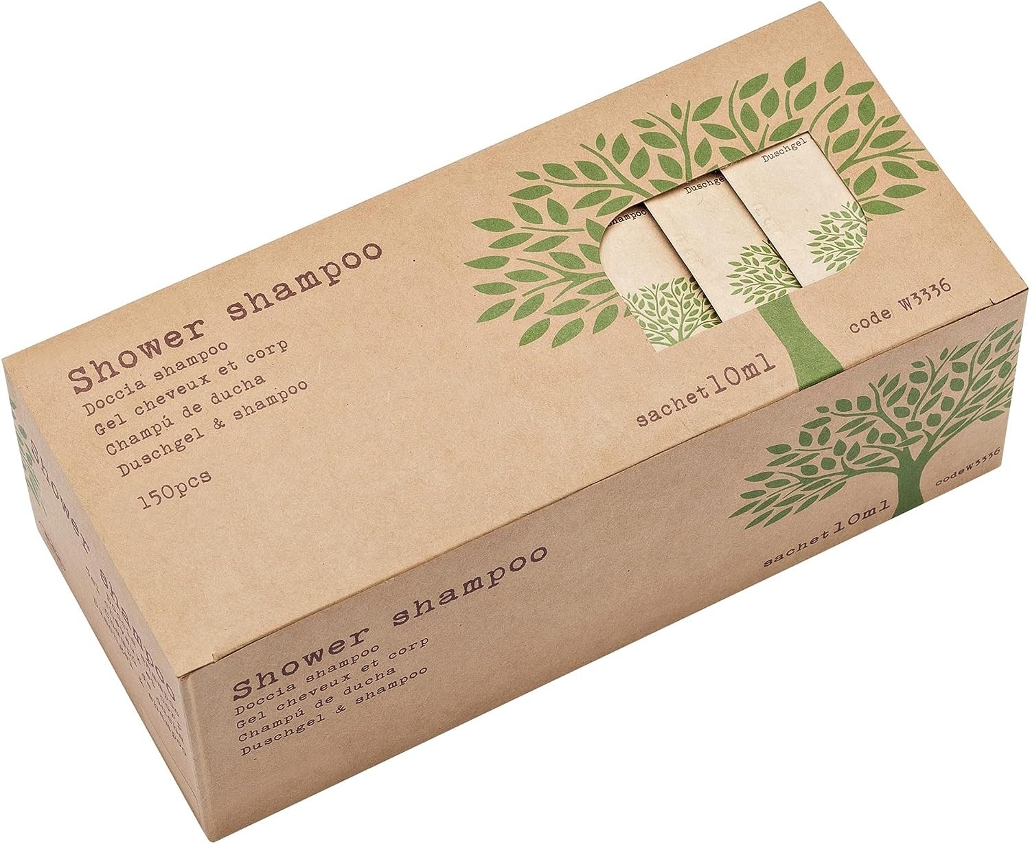  Doccia Shampoo bustina 10 ml - Linea Natura - Confezione 150 pezzi