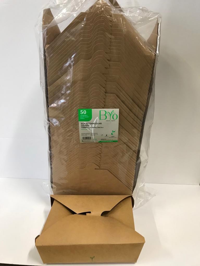 Box rettangolare grande ml. 1500 - 50 pezzi