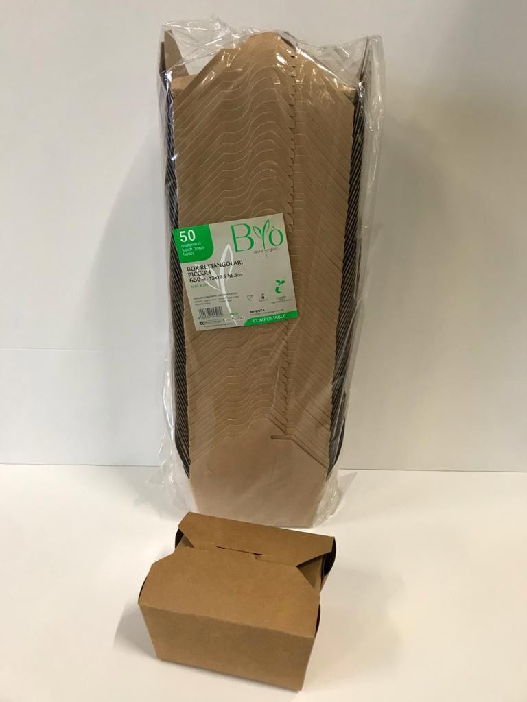 Box rettangolare grande ml. 650 - 50 pezzi