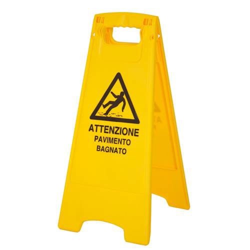 Segnale di pericolo - Pavimento bagnato 