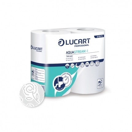 Carta igienica Aquastream 4 rotoli - 14 pezzi