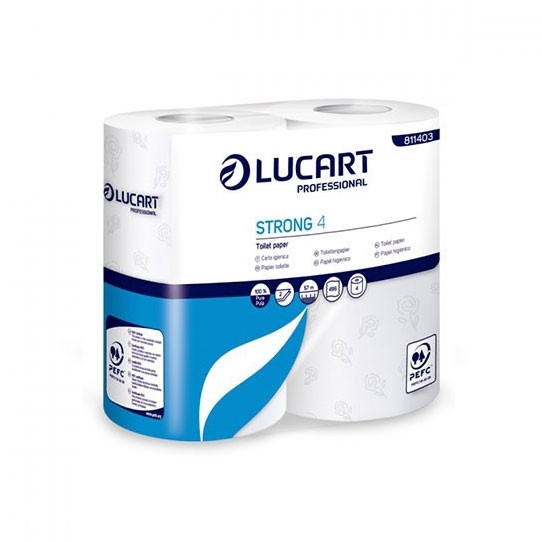 Carta igienica Lucart Strong 4 rotoli - 14 pezzi