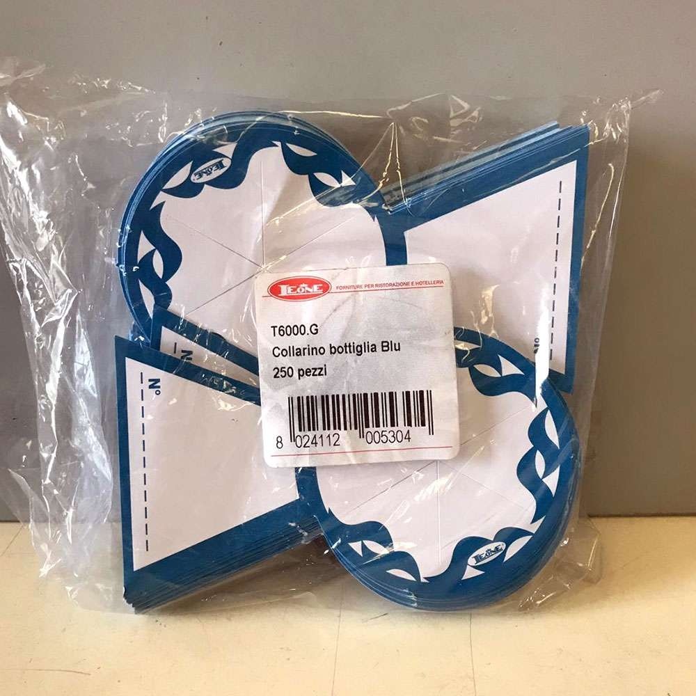 Collarino per bottiglie blu - 250 pezzi