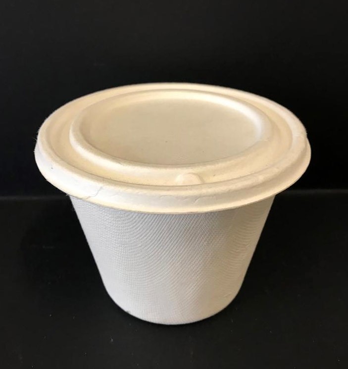 Coppa biocompostabile con coperchio ml. 425 - 25 pezzi