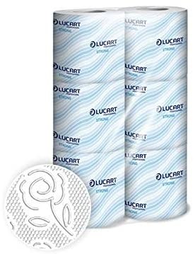 LUCART - Carta igienica 2 Veli Strong 1 fascettata, 12 confezioni da 6 rotoli