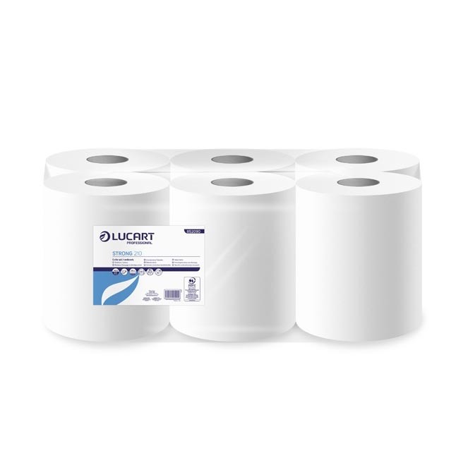 Strofinacci Industriali In 6 Rotoli Strong 210 Lucart - Spirale