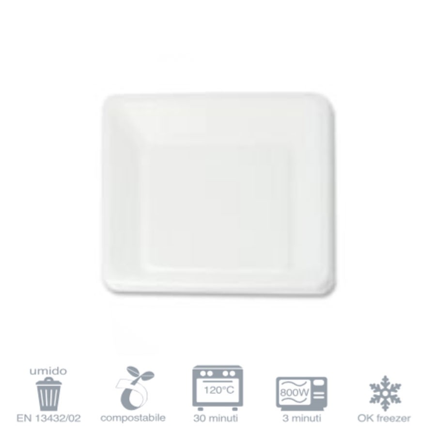 Piatto quadrato grande cm. 26x26