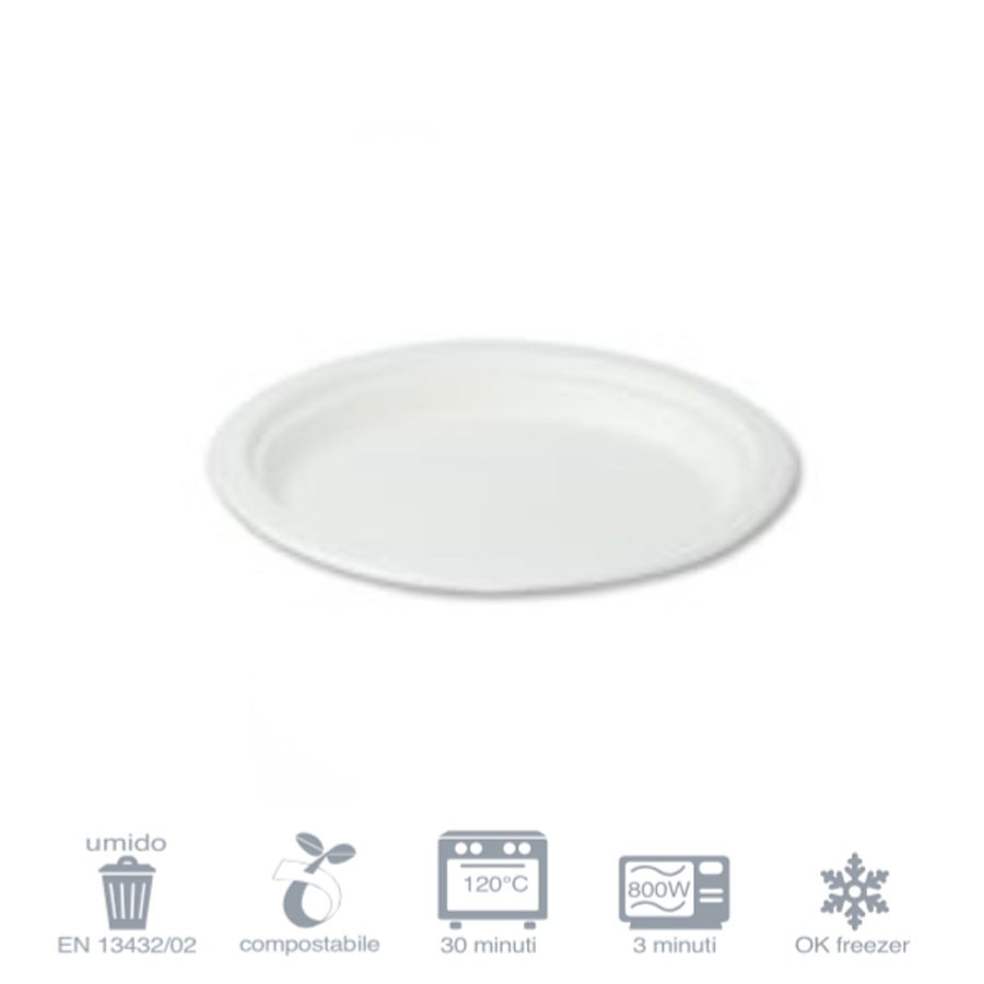 Piatto ovale bio - cm. 32x25,5 - 25 pezzi