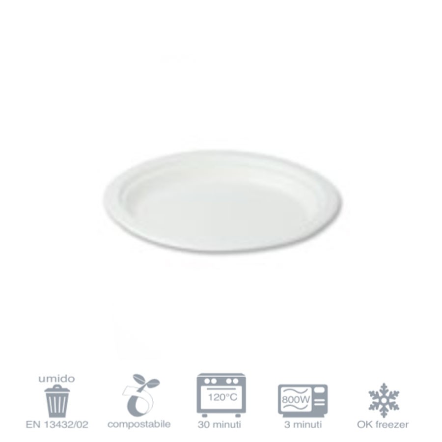 Piatto ovale bio - cm. 26x20 - 500 pezzi