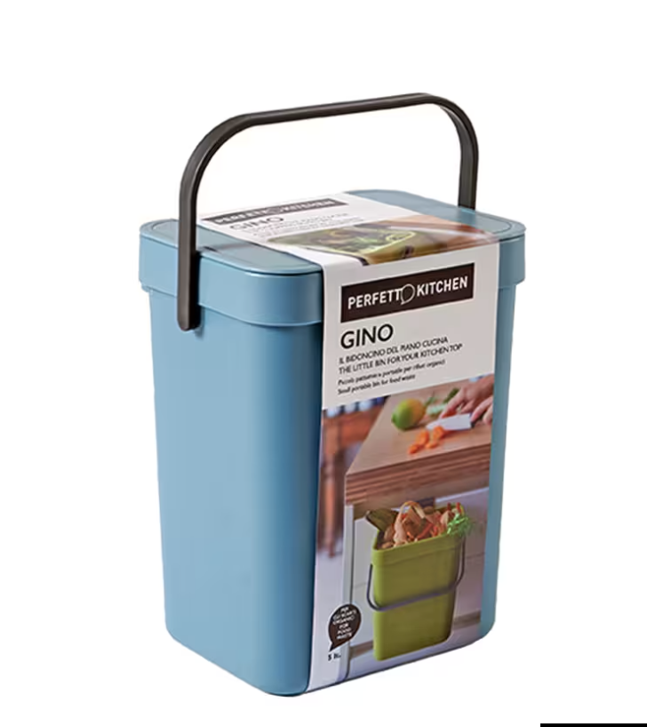 Perfetto PATTUMIERA UMIDO/RIFIUTI ORGANICI - collezione GINO - 5 lt. - Colore: Avio