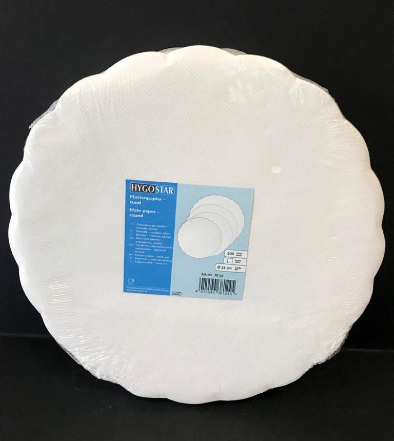 Sottofritti tondi diametro=24 cm. - Pacchetto da 500 pezzi