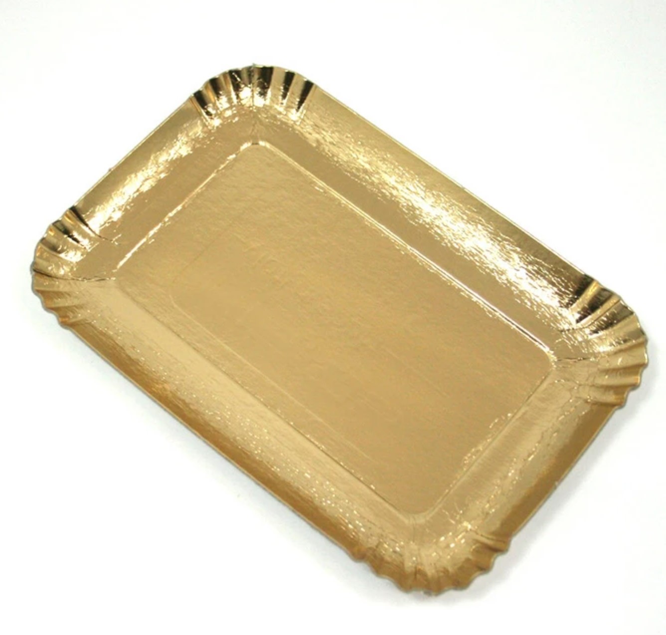 Vassoio in cartone dorato - confezione da 10 kg.