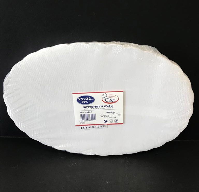 Sottofritti ovali cm. 21x32 - Pacchetto da 500 pezzi