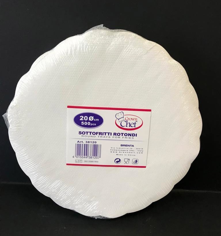 Sottofritti tondi diametro=20 cm. - Pacchetto da 500 pezzi