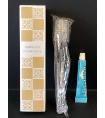 Kit dentifricio + spazzolino - Scatola da 100 pezzi