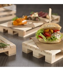 Vassoio minipallet in legno - cm.35x19,6x3,5h