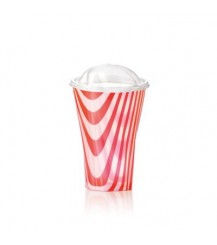 Bicchiere drink mix rosso con coperchio Alcas - cc 400 - 50 pezzi