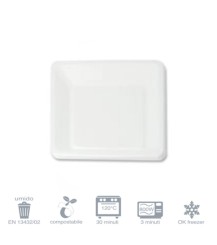 Piatto quadrato grande cm. 26x26 - 50 pezzi