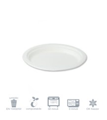 Piatto ovale bio - cm. 32x25,5 - 25 pezzi
