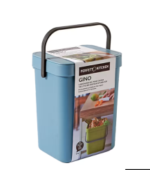 Perfetto PATTUMIERA UMIDO/RIFIUTI ORGANICI - collezione GINO - 5 lt. - Colore: Avio